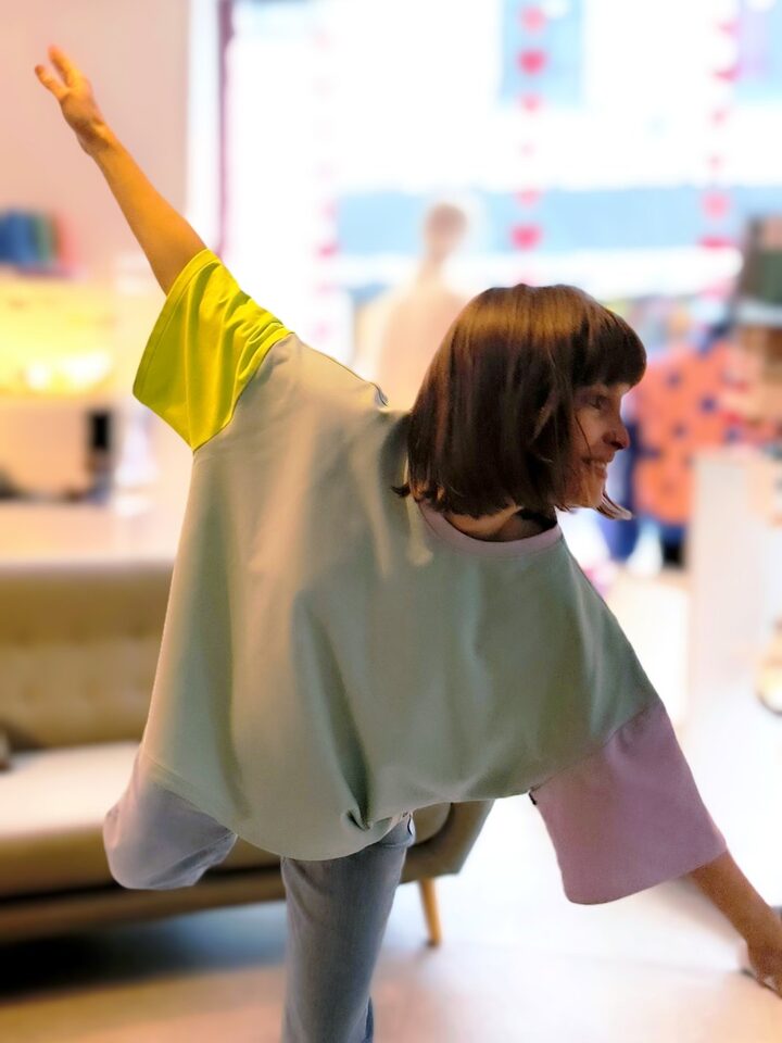 T-shirt colorblock jaune citron — CR Atelier & Boutique, Mettet