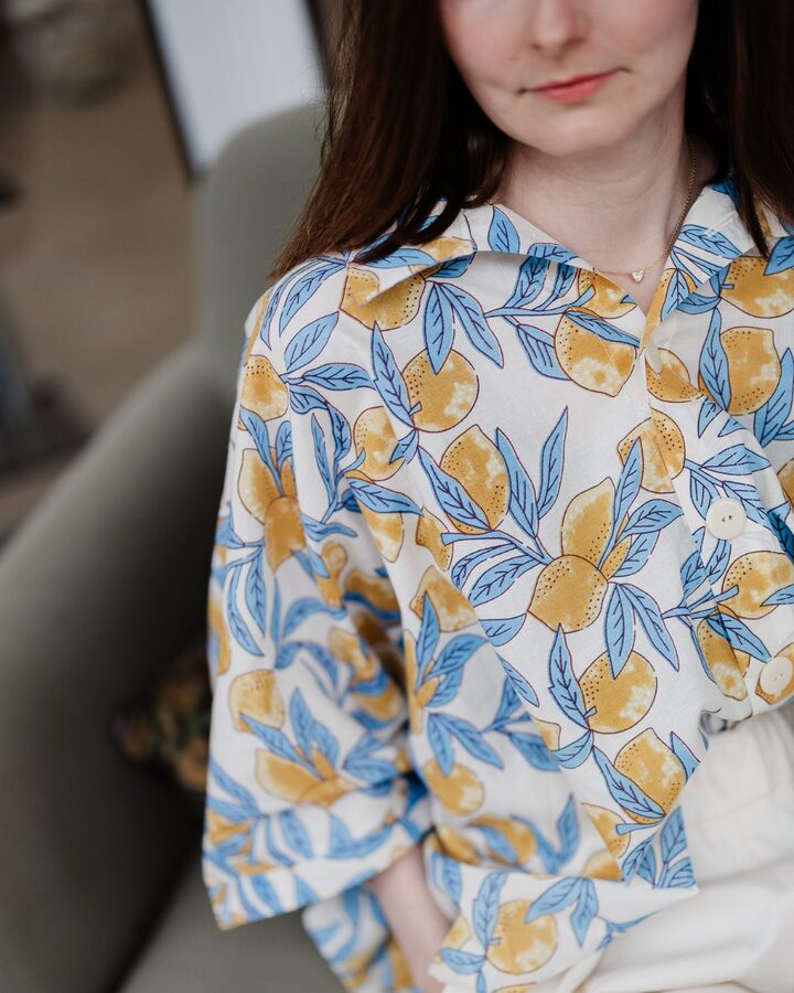 Chemise oversize aux citrons — CR Atelier & Boutique, Mettet